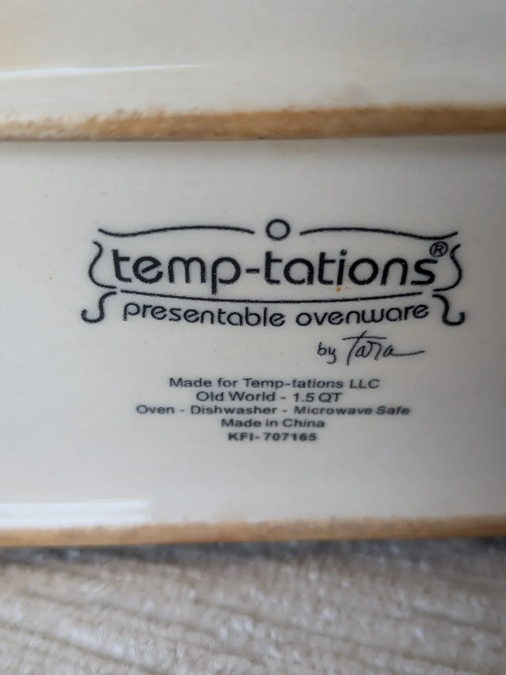Presentable Ovenware By Tara Ceramic Baking Dish in Old World Black Hand Painted